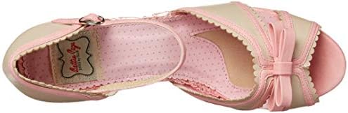 Bettie Page Women's Pinup, Retro, Vintage Heeled Sandal, Pink, 10 | Image 4
