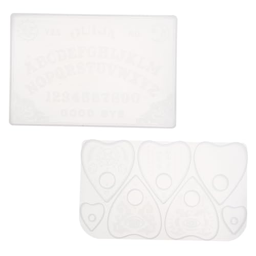 EXQUIMEUBLE 2個 占い用シリコンモールド ハート スクエア型 エポキシ樹脂対応 軽量耐久 手作りアクセサリーやインテリアに