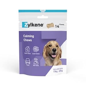 Zylkene Calming Chews for Large Dogs (30 to 60kg) | Promotes Relaxation | Helps Pets cope with short-term challenging situations | Perfect for on the go, holidays, travelling, fireworks | 14 Chews