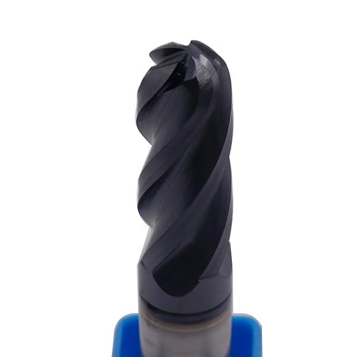 Image of BestParts 3 /8 inch 4 Flute Ball Nose Solid Carbide End Mill - AlTiN Coated | 30 Degree Helix, 3 /8 inch Cutting Diameter, 3 /8 inch Shank Diameter, 1 inch Length of Cut, 2-1 /2 inch Overall Length