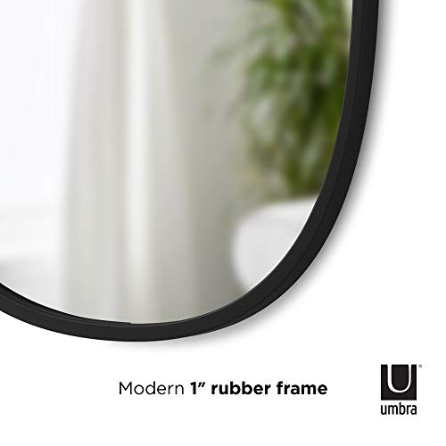 Umbra - 1013765-040 Hub Oval Wall Mirror, 18 X 24-Inch, Black #TOP4
