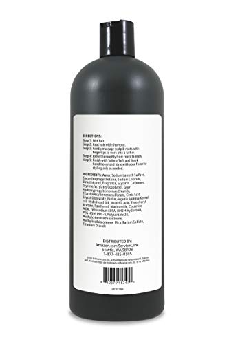 Amazon Brand - Solimo Soft & Sleek Shampoo, 28 Fluid Ounce