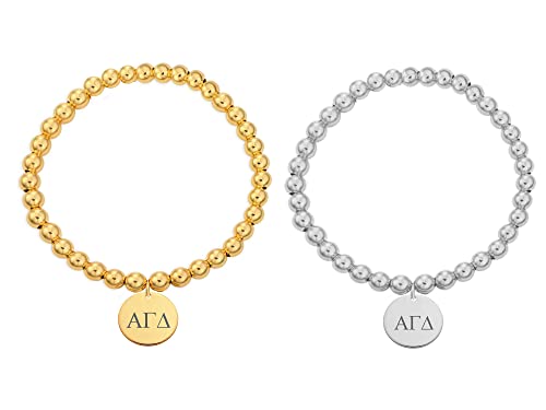 Alpha Gamma Delta Bracelet Sorority Stretched Beaded Bracelet