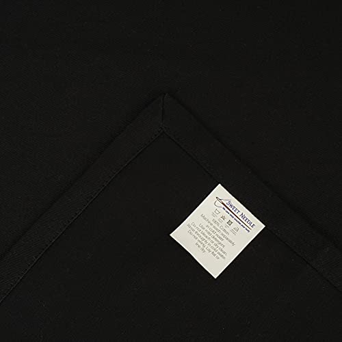 Sweet Needle Black Cloth Napkins 20 X 20 Pack Of 12, 100% Cotton Oversized Heavy Weight Dinner Napkin For Home/Wedding/Party/Cocktail Napkins/Hotel/Restaurant/Banquet/Bar/Gift/Daily Use #TOP7