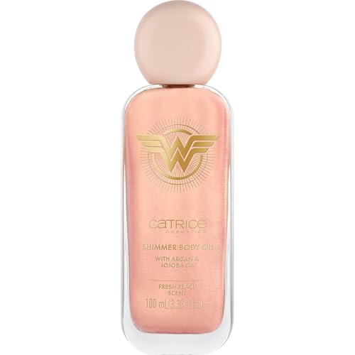 Catrice Wonder Woman Shimmer Body Oil, Nr. 020, Nude, feuchtigkeitsspendend, mit Ölen, strahlend frisch, schimmernd, vegan, ohne Mikroplastikpartikel, glutenfrei, ohne Parabene, 1er Pack (100ml) – Bild 3