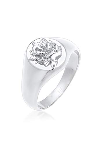 Elli Bague Femme Chevalière Rose - (925/1000) Argent