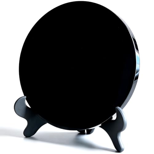 FHNP367 Large Black Obsidian Scrying Mirror 12 Inch