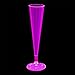 Party Essentials 20 Count Hard Plastic Twopiece 5 oz Champagne Flutes, Neon Pink