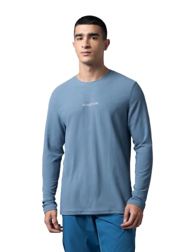 Image of TECHNOSPORT Men's Regular Fit Full Sleeve Round Neck T-Shirt, MATPIQ Quick Dry Moisture Wicking Stretchable Sports Gym and Casual Wear