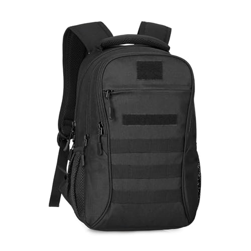 Sistema Molle: Il sistema di estensione esterna Molle progettato, lo zaino tattico Huntvp può essere utilizzato in combinazione con altre borse molle, ad esempio la borsa laterale molle, la borsa aggiuntiva molle, la borsa per bottiglie d'acqua, il walkie talkie e altre attrezzature della Bundeswehr.