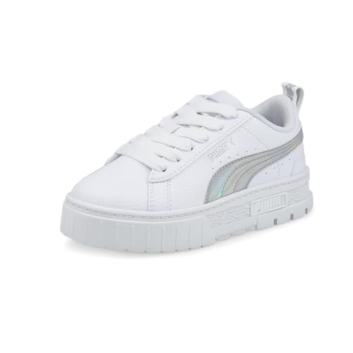 PUMA Kids Girls Mayze Metallic Lace Up Sneakers Shoes Casual - White2