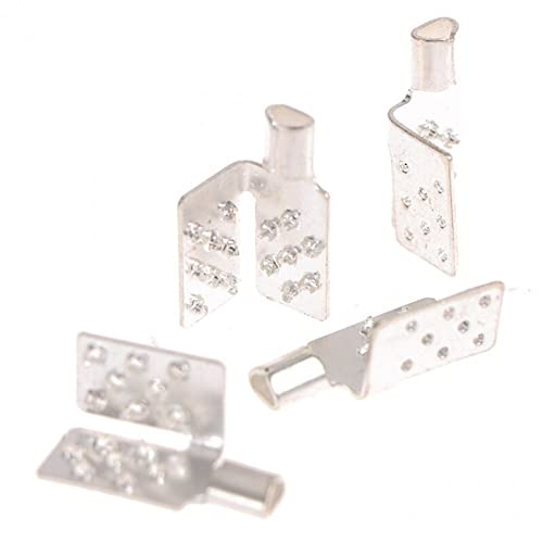 Danlai 10pcs Underfloor Heating Film Connectors Warm Flooring Copper Clips Silver Clamps Electric Floor Heating Film Clips Accessories Connection Clamps