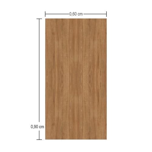 Placa Flexível Decorativa Autocolante 90x60cm - Efeito Madeira Carvalho - Ideal para Revestimento de