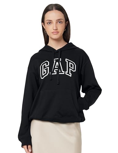 Image of Gap Women Graphic Printed Relaxed Fit Full Sleeve Hoodie