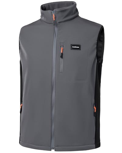Chaleco softshell contra el frío para hombre con forro polar interior transpirable 2