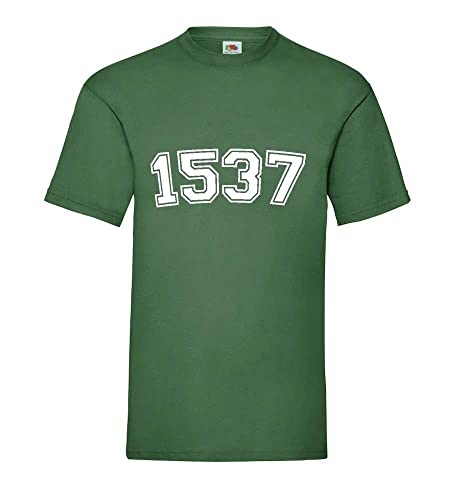 T-shirt homme vert bouteille XXXL vêtement grande taille coton 1537