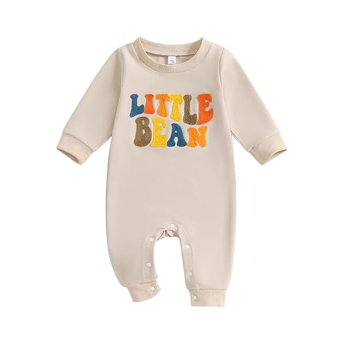 Image of BemeyourBBs Newborn Baby Boy Fall Winter Clothes Long Sleeve Romper Jumpsuit Cute Infant One Piece Outfit