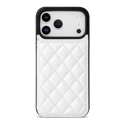 Étui pour iPhone 17 Air blanc clapet rigide silicone et sangle cuir