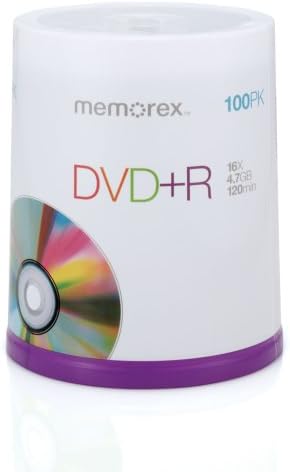 Memorex DVD plus R 16x 4.7GB 100 Pack Spindle