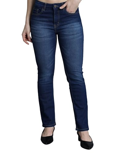 Image of INKD Women's Slim Fit Jeans - Mid-Rise | Cotton Blend | Stretchable | Classic 5 Pocket Styling | Jeans for Women | Women Jeans (Available in Plus Sizes)
