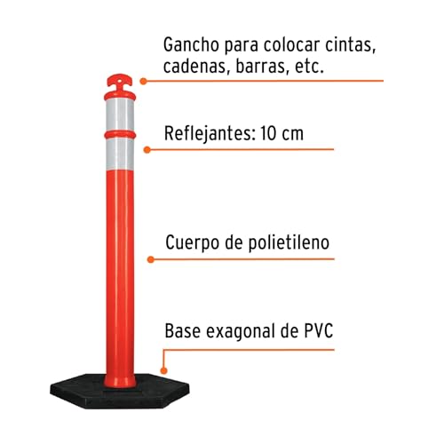 Postes delimitadores con cadena 11 postes delimitadores con cadena marca TRUPER (2)