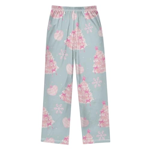 Tree with Bow Boys Pants Boys Athletic Pants Long Pant for Boywith Pockets Wide-Leg Size 6-14Y2