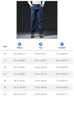 Men's Jeans Classic Business Straight-Leg Jeans Work Pants 7