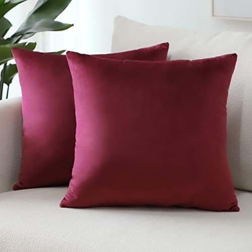 Sungeek Pack of 2 Velvet Cushion Covers Soft Decorative Pillow Co...