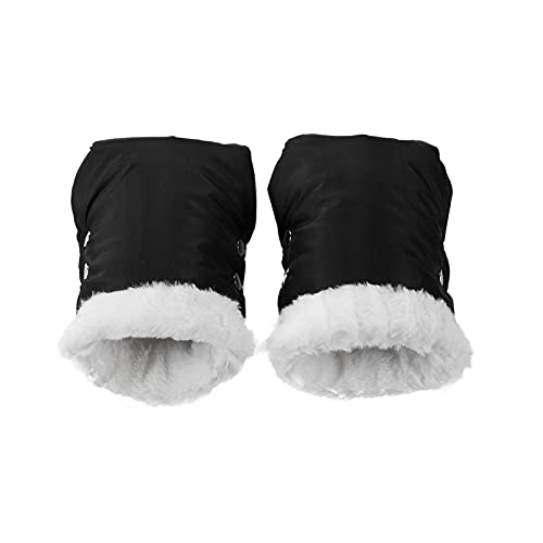 Audasi Guantes de Cochecito Manoplaspara silla de paseo Guantes de Silla de Paseo Guantes calentadores de manos para cochecito impermeable y cortavientos (negro) Cover