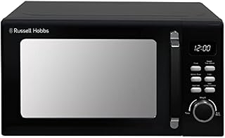 Russell Hobbs RHM2026B STYLEVIA 20 Litre 800 W Black Digital Microwave, 5 Power Levels, Mirror Finish, 8 Auto Cook Settings
