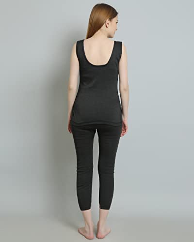 Image of LB Women's Cut Sleeve Top & Pyjama Thermal Winter Innerwear Set
