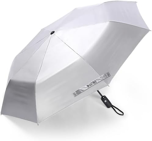 G4Free UPF 50+ UV Protection Large Travel Umbrella 46 Inch Auto Open Close Windproof Sun Blocking Umbrella