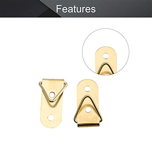 Image of MroMax 30PCS Ring Picture Frame Buckle 1.5 inch x 0.43 inchGold Tone Assortment Kit for Home Decoration Picture Frames Photo Hanging Solutions