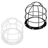 HEALSOPTHY 2 Stück Lampenschutz aus Metall Robuster Drahtkäfig mit Antikollisionsschutz Einfache Montage Schlagfester Lampen-schutzkorb für Werkstatt und Industriebeleuchtung