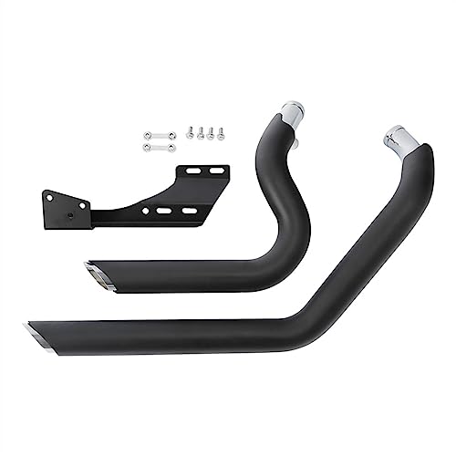 Échappement Harley Sportster 1200 Iron 883 2004-2013 tube court décalé pare-chaleur noir