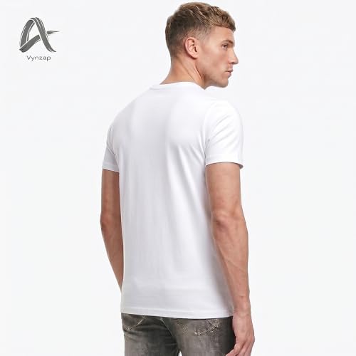 Image of Men's 100% Cotton Crew Neck T-Shirt | Regular Fit | Soft & Breathable | Casual Everyday Wear