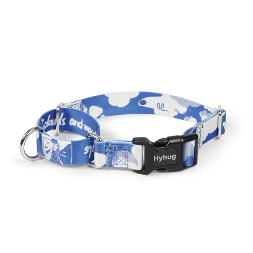 Hyhug Hundehalsband für Welpen und kleine Hunde – Verstellbares Nylon-Halsband mit Weichem Komfort & Strapazierfähigkeit (XXS, Wolkenhund)