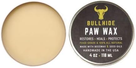 Bullhide - Paw Wax - 100% Natural Paw Wax for Cats & Dogs - Protect, Heal, Repair Paws & Nose - Made in USA - 4 oz.