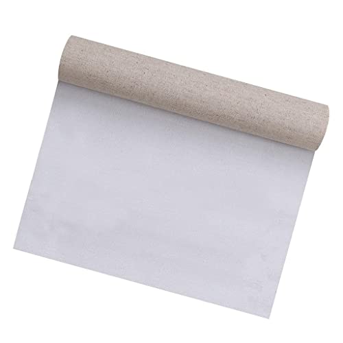 perfeclan Lienzo de Lino Sólido Natural Rollo Óleo Acrílico Pintura de Acuarela Lona Estirada - Los 0.58m