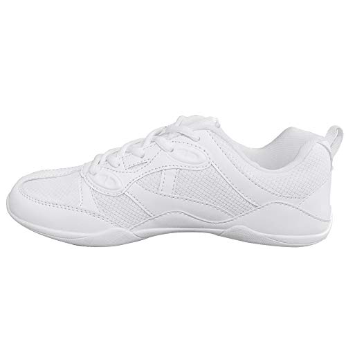Danzcue Girls’ Nova Cheerleading Shoes Youth Cheer Shoes Athletic Training Sport Shoes, White