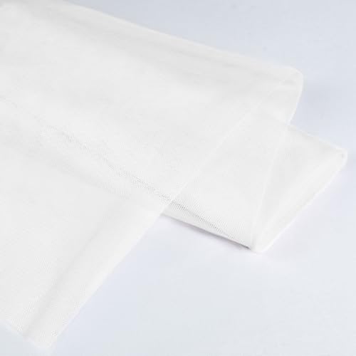 vveiiye White Soft Mesh Fabric 54 Inch by 3 Yards, No Stretch Sheer Mesh Netting, Tulle Gauze Fabric for Wedding Dress Prom Gown Corset Base Dance Costume Crafts