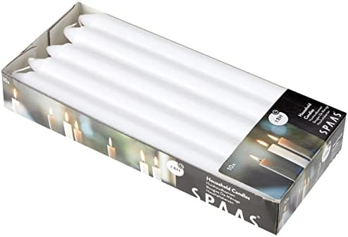 SPAAS Haushaltskerzen 10er Set - 21/240 Mm Mit 8 Stunden Brenndauer