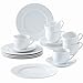 Produktbild KAHLA 050104A90005C Aronda Kaffeeservice 18tlg. weiß Porzellan Geschirrset für 6 Personen Kaffeeset Tassen Untertassen Teller ohne Muster