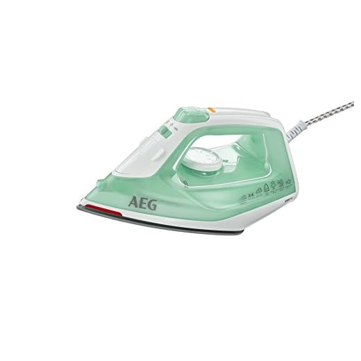 AEG DB 1720 Dampfbügeleisen, 2200 Watt, 90g Dampfstoß, 0-30g Dampf/Min., Restwärmeanzeige, Edelstahl Bügelsohle, Gleitfähigkeit, 250 ml Wassertank, 2 m Kabel, Anti-Kalk System, türkis-weiß