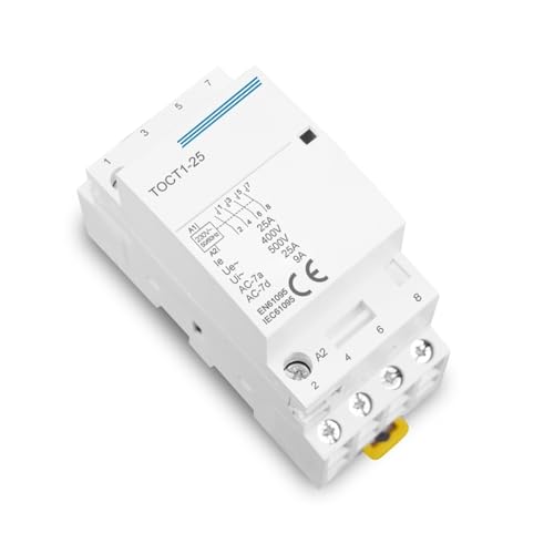 Contactor modular de CA TOCT1 4P 25A para riel DIN doméstico 220V 2NO2NC 2