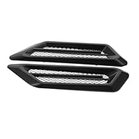 YMNBFCX 2 Stücke Aufkleber Lüftungsschlitze Auto, für Hyundai Kona Hybrid SX2 2024-2025 Lufteinlass Gitter Vent Dekoration Aufkleber Auto Seitenlufteinlass,Black