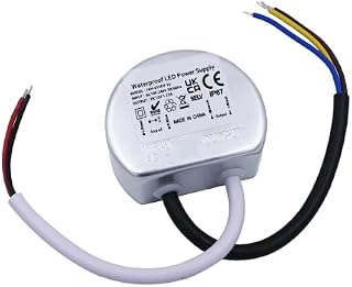 12V LED Driver Waterproof, 15W IP67 Power Supply Compact Size, 240V to 12V Transformer for LED Strip Light, G4 MR16 MR11 Spotlight Bulbs, Kitchen Bathroom Modules Lamps, Noobibaba 1 Piece