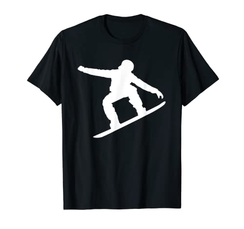Silhouette Snowboard Skate Skier Nieve Invierno Snowboarder Camiseta