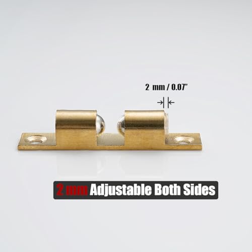 JQK Cabinet Door Catch, Closet Ball Tension Latch, Solid Brass 4 Pack 70mm, HBC200-P4