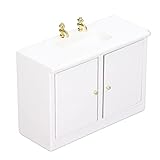 Materiales de abedul: Hecho de abedul de alta calidad, el modelo de mueble de lavabo mini es ecológico, resistente y duradero.
